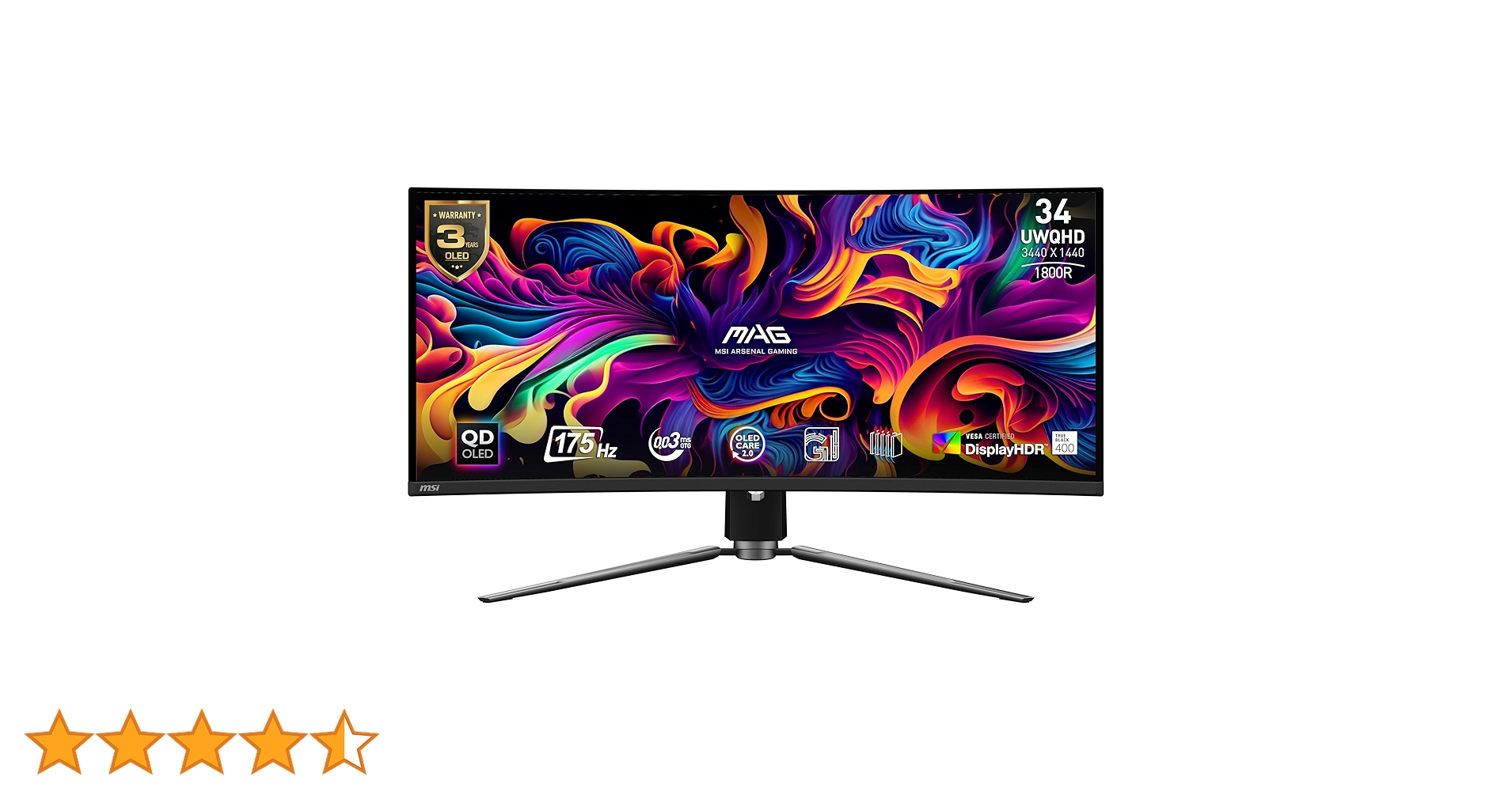 Amazon.co.jp: MSI MAG341CQP QD-OLED、34曲OLEDゲーミングモニター Amazon.co.jp: MSI MAG341CQP QD-OLED、34曲OLEDゲーミングモニター